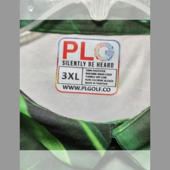 Men's PLG Emerald Long Sleeve ,Golf polo Shirt - Picture 5 of 5
